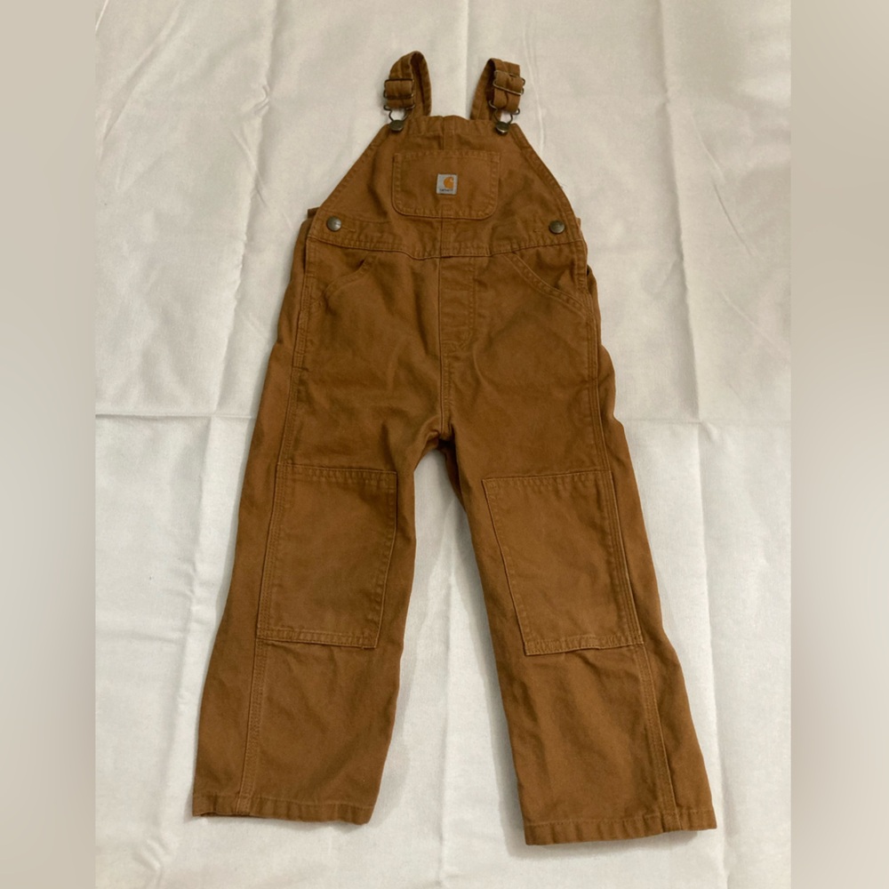 Carhartt 3t Brown Tan Overalls Coveralls Bibs with Reinforced Knees Country Boy